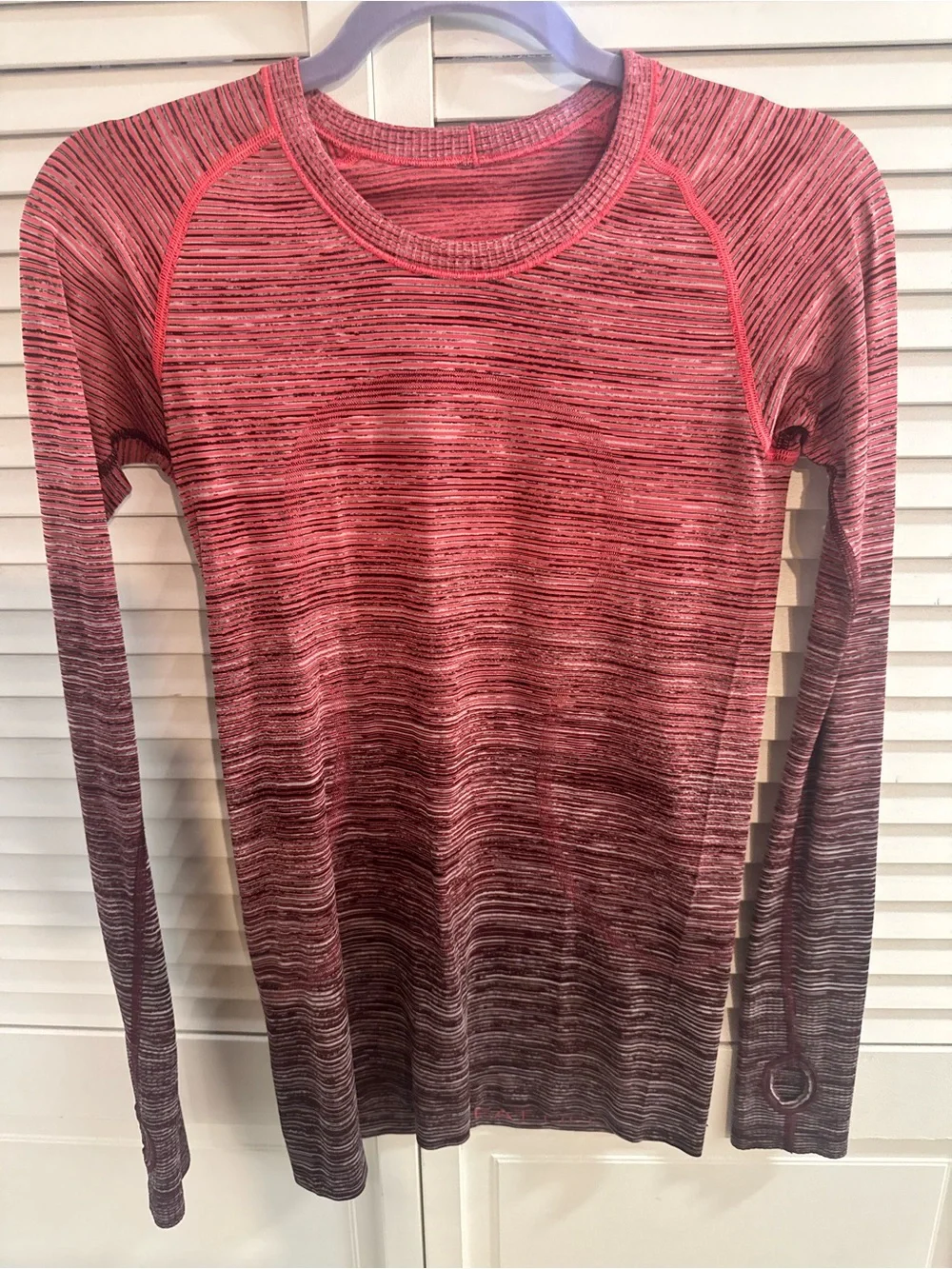 lululemon athletica Pink Ombre Space-Dyed Long Sleeve Top